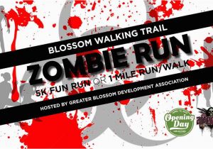 Northeast Texas Trail Map Greater Blossom Development association Zombie Run 5k 1 Mile Fun