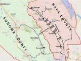Northern California Wine Country Map Wine Country Map sonoma and Napa Valley