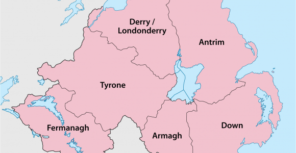 Northern Ireland Counties Map Counties Of northern Ireland Wikipedia