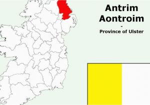 Northern Ireland Map Counties and towns the attractions Of County Antrim