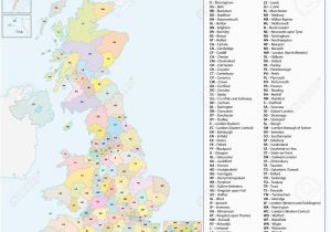 Northern Ireland Postcodes Map United Kingdom Postcodes or Postal Codes Vector Map