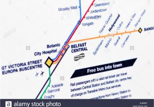 Northern Ireland Rail Map Train Map Stock Photos Train Map Stock Images Alamy