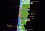 Northern oregon Coast Map Simple oregon Coast Map with towns and Cities oregon Coast In