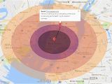 Nuclear Fallout Map Canada Map Shows areas Affected if A Nuclear Bomb Dropped Daily