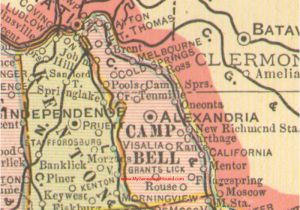 Ohio and Kentucky Map Campbell County Kentucky 1905 Map Alexandria Ky