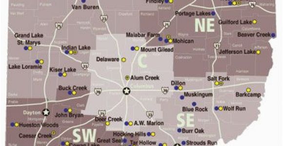 Ohio Campgrounds Map List Of Ohio State Parks with Campgrounds Dreaming Of A Pink