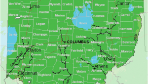 Ohio Climate Map Map Of Usda Hardiness Zones for Ohio