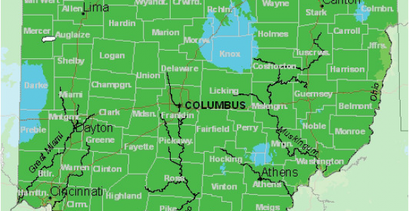 Ohio Climate Map Map Of Usda Hardiness Zones for Ohio