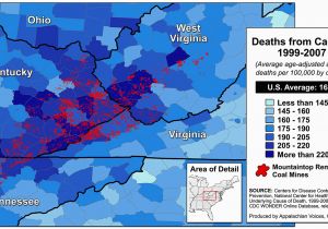 Ohio Coal Mines Map Human Health Impacts Appalachian Voices