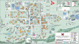 Ohio Colleges and Universities Map Oxford Campus Maps Miami University