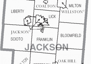 Ohio County Map Numbers File Map Of Jackson County Ohio with Municipal and township Labels