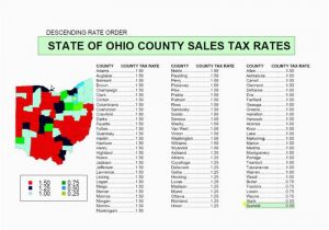 Ohio County Tax Map State Sales Tax Ohio State Sales Tax Map