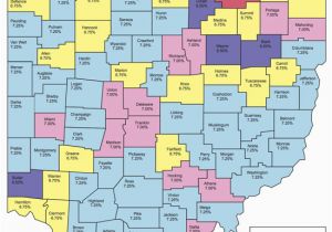 Ohio County Tax Map State Sales Tax Ohio State Sales Tax Map