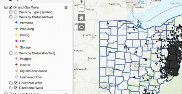 Ohio Electric Utility Map Oil Gas Well Locator