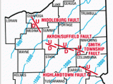 Ohio Fault Lines Map northeastern Ohio January 1986