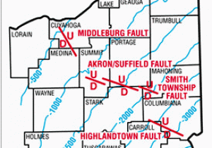 Ohio Fault Lines Map northeastern Ohio January 1986
