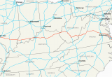 Ohio Interstate Map Interstate 64 Wikipedia