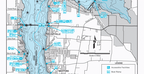 Ohio Lake Maps Pymatuning Lake Map Park Map