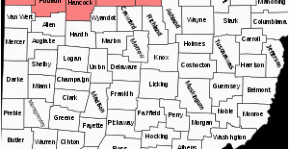 Ohio Map by Counties northwest Ohio Travel Guide at Wikivoyage