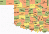 Ohio Map with Counties and Cities Oklahoma County Map