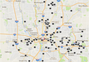 Ohio Mile Marker Map Here is A Map Of All Homicides that Happened In 2016 source In