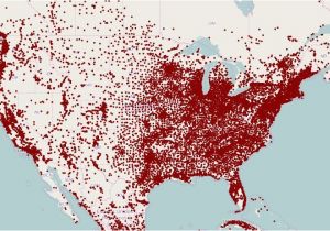 Ohio Population Density Map Mapped Population Density with A Dot for Each town