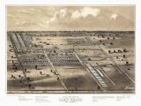 Ohio Prisons Map Vintage Map Of Camp Chase Ohio 1861 Fairfield County Poster
