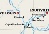 Ohio River On A Map Ohio River Meets Mississippi River Map Louisville to St Louis River