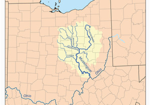 Ohio River Watershed Map Muskingum River Revolvy