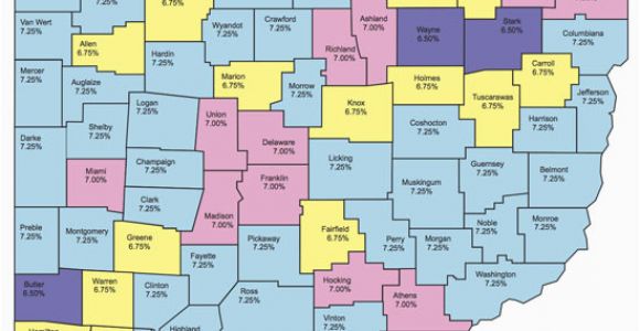 Ohio Sales Tax Map State Sales Tax Ohio State Sales Tax Map