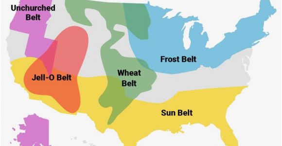 Ohio Snow Belt Map Regions Of America Include Bible Belt and Rust Belt Business Insider