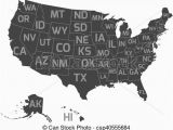 Ohio State In Usa Map Ohio State Logo Vector Awesome Map Of Usa with State Abbreviations