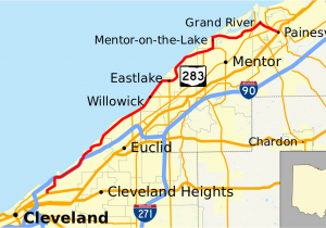 Ohio State Route Map Ohio State Route 283 Wikipedia