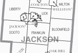 Ohio township Maps File Map Of Jackson County Ohio with Municipal and township Labels