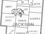 Ohio township Maps File Map Of Jackson County Ohio with Municipal and township Labels