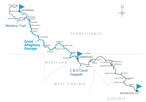 Ohio towpath Trail Map America S Friendliest Long Distance Rail Trail Great Allegheny Passage