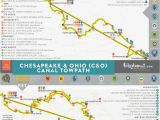 Ohio towpath Trail Map Gap Trail and C O Bikabout