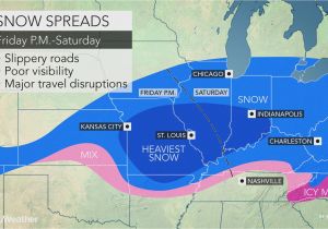 Ohio Travel Advisory Map Snowstorm Poised to Hinder Travel From Missouri Through Ohio