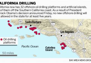 Oil Fields In California Map Obama Blocks New Oil Drilling Off California West Coast Through 2022