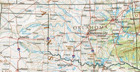 Oklahoma Texas Map with Cities Oklahoma Maps Perry Castaa Eda Map Collection Ut Library Online