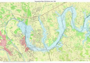 Old Hickory Tennessee Map Amazon Com Old Hickory Lake 1968 Old Map Western Section topo