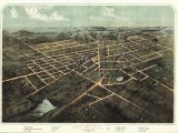 Old Map Of Michigan 1866 Hillsdale Panoramic Michigan Map Genealogy atlas Poster Old