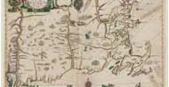 Old Map Of New England New England 1675 Old Map Reprint Seller Colonial New