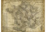 Old Maps Of France Art Effects Antique Map Of France Canvas Wall Art R17933