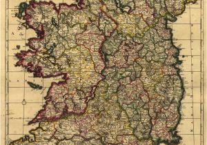 Old Maps Of Ireland Hd Vintage Ireland Map Oil Painting Print On Canvas Retro