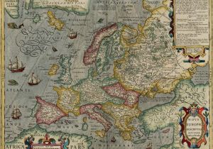 Old Maps Of Spain Map Of Europe by Jodocus Hondius 1630 the Map Shows A Massive