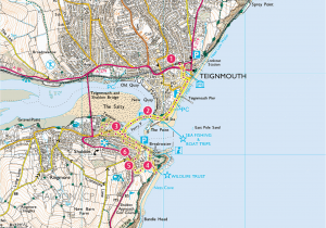 Old Os Maps England Explore Shaldon From Teignmouth Print Walk south West Coast Path