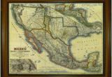 Old Texas Map Prints the Republic Of Texas 1849 German Perspective Old Map Framed In