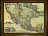 Old Texas Map Prints the Republic Of Texas 1849 German Perspective Old Map Framed In