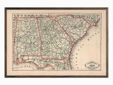 Old Texas Map Prints Trek Back In Time with A Vintage Map Of U S Parks and Historic